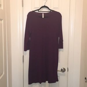 Purple t-shirt dress